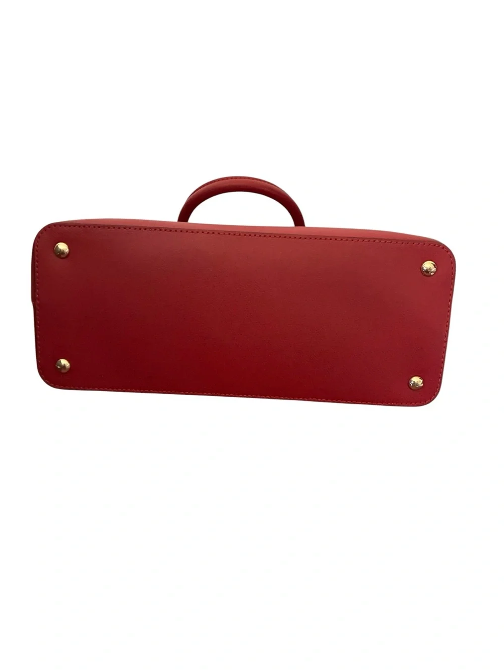 Michael Kors Red Saffiano Satchel with Gold Hardware